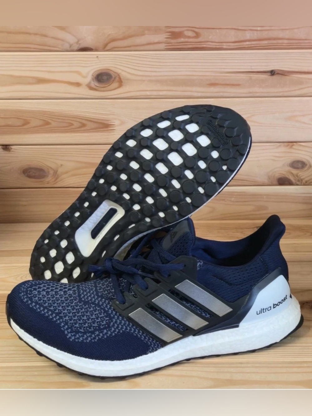 adidas UltraBoost 1.0 Blue White Comfy Athletic Shoes JR1985 Men's New